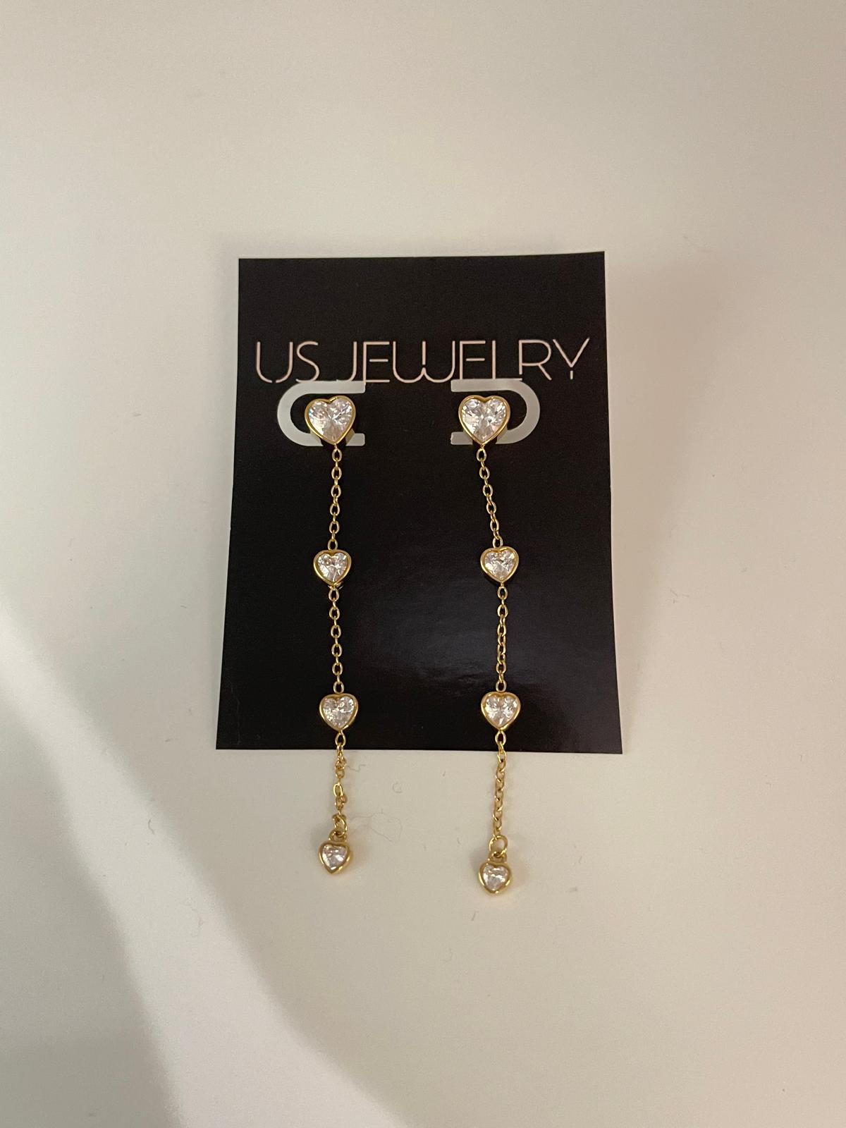 Cristal heart earrings