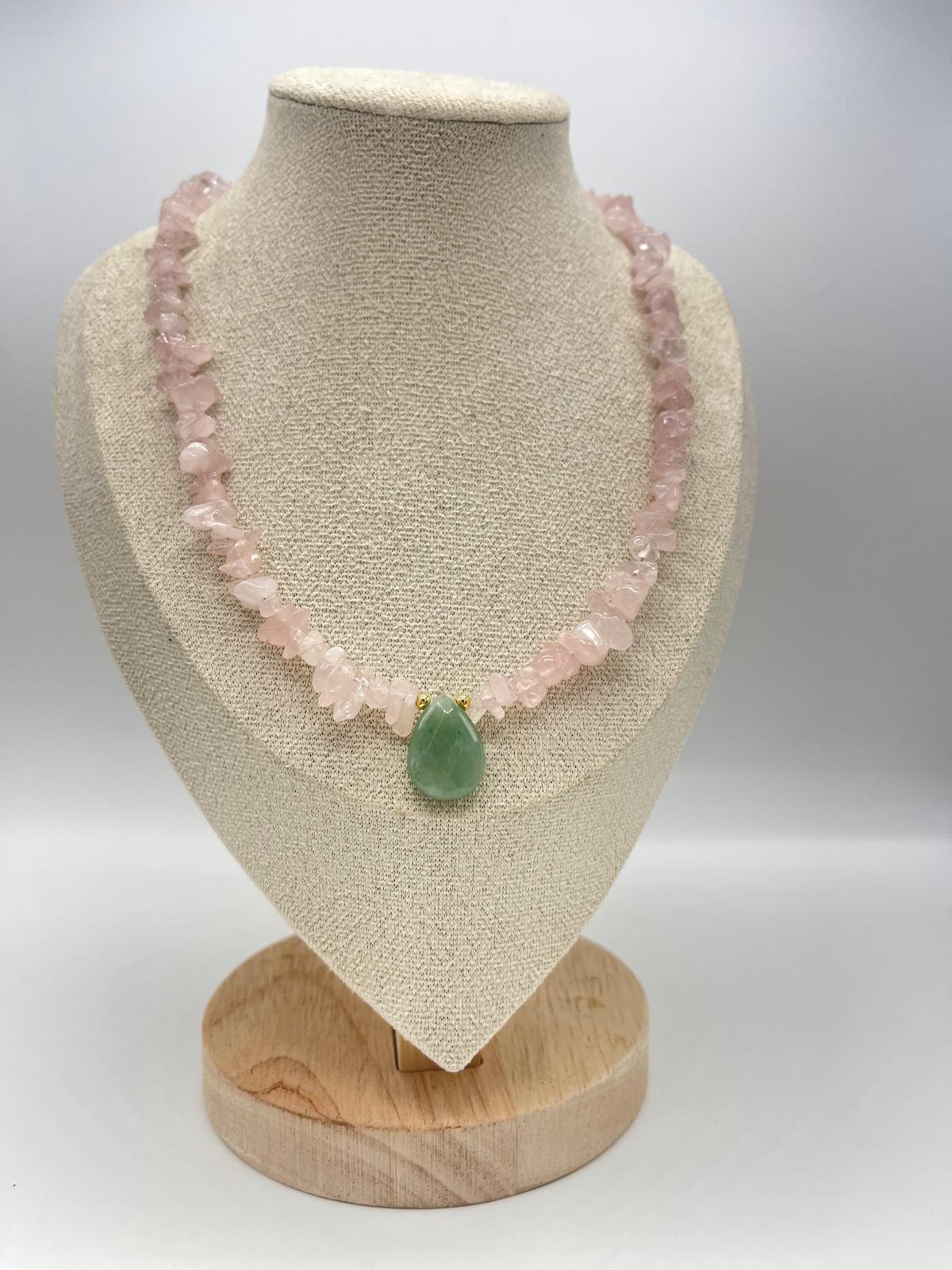 Rose quartz necklace