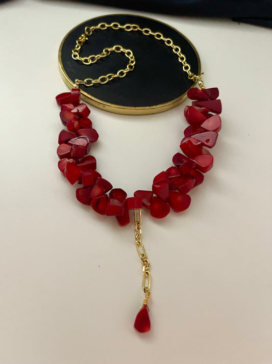 Red corals choker